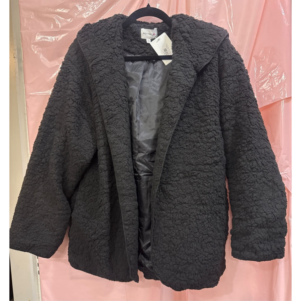 BETTER BE Black Teddy Jacket Size M - Picture 2 of 4